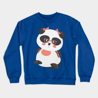 Cute Panda Girl Crewneck Sweatshirt